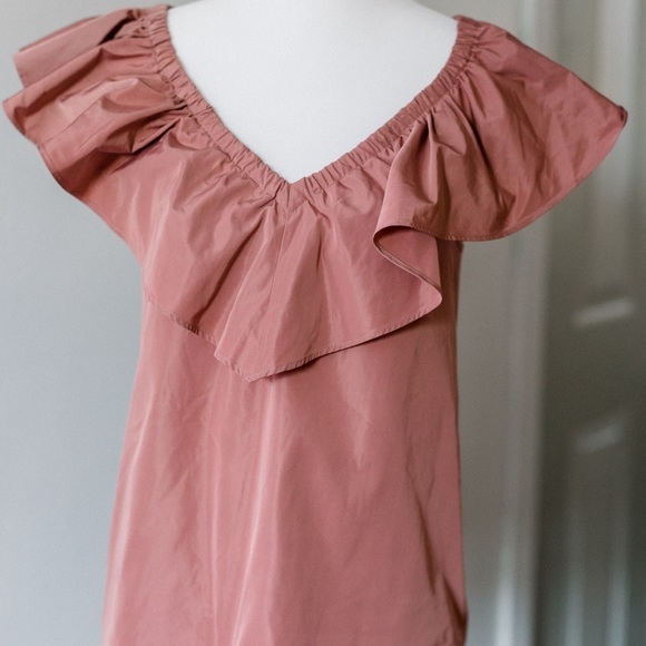 Express Ruffle V Neck Blouse - Picture 6 of 9